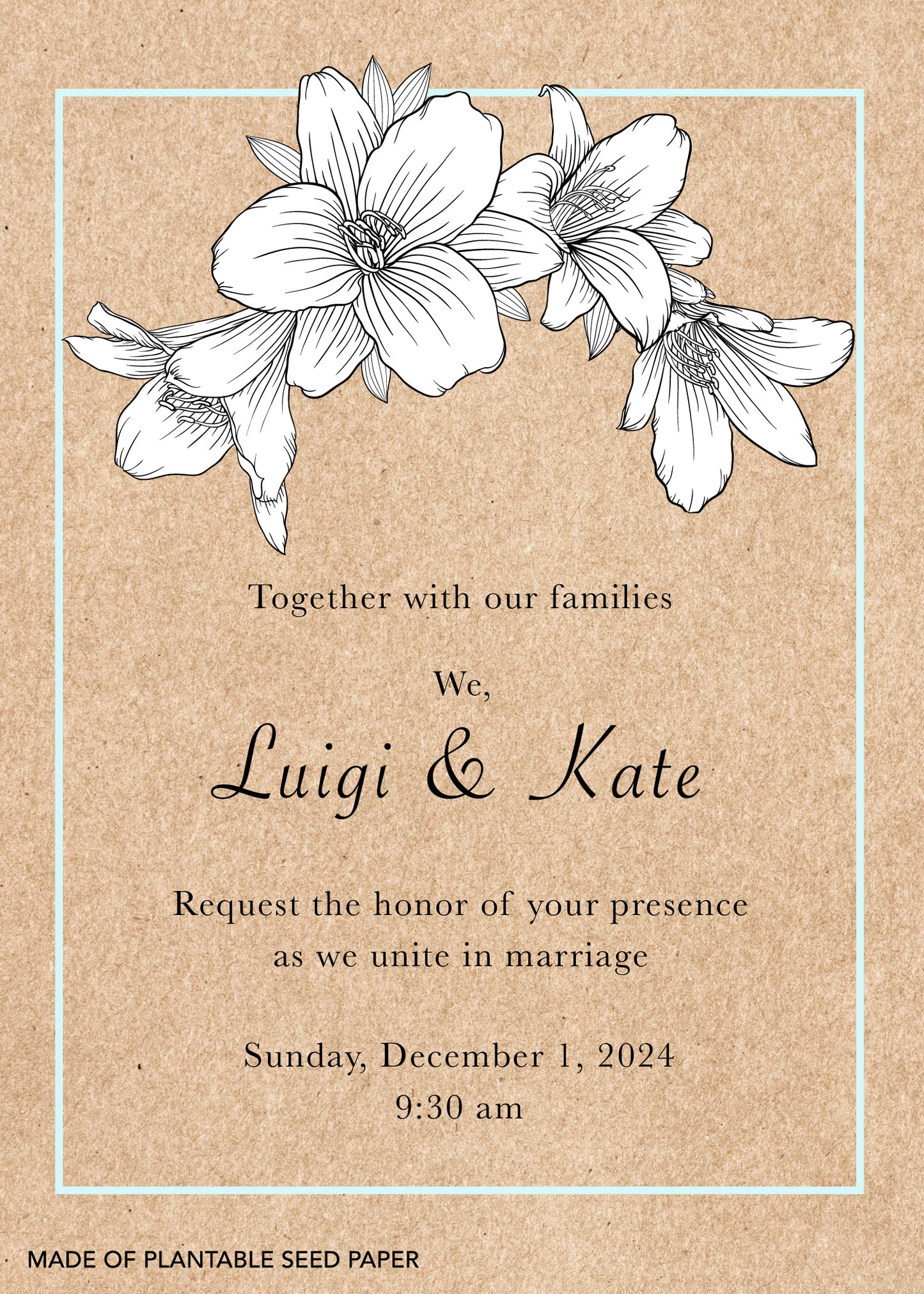 PLANTABLE WEDDING INVITATION SET 07