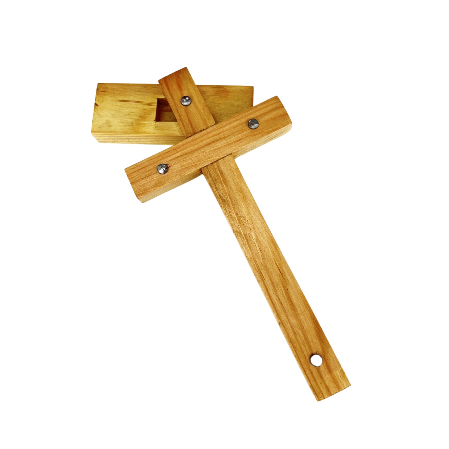 WALL CROSS WITH BASE, PINE LARGE