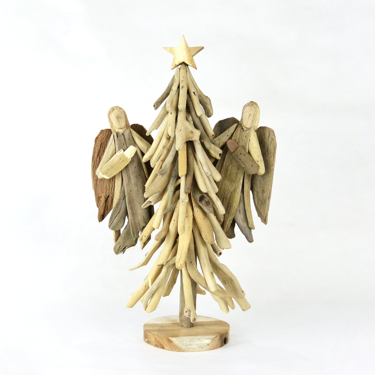 DRIFTWOOD PINE TREE WITH ANGELS