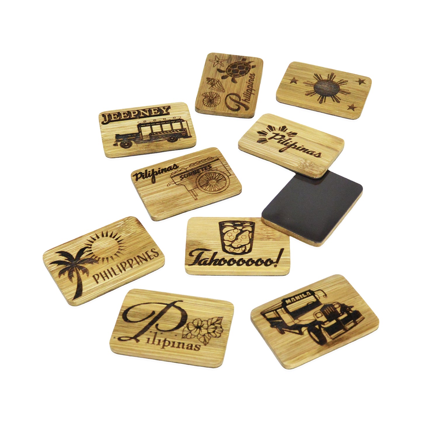 ENGRAVED BAMBOO REF MAGNETS