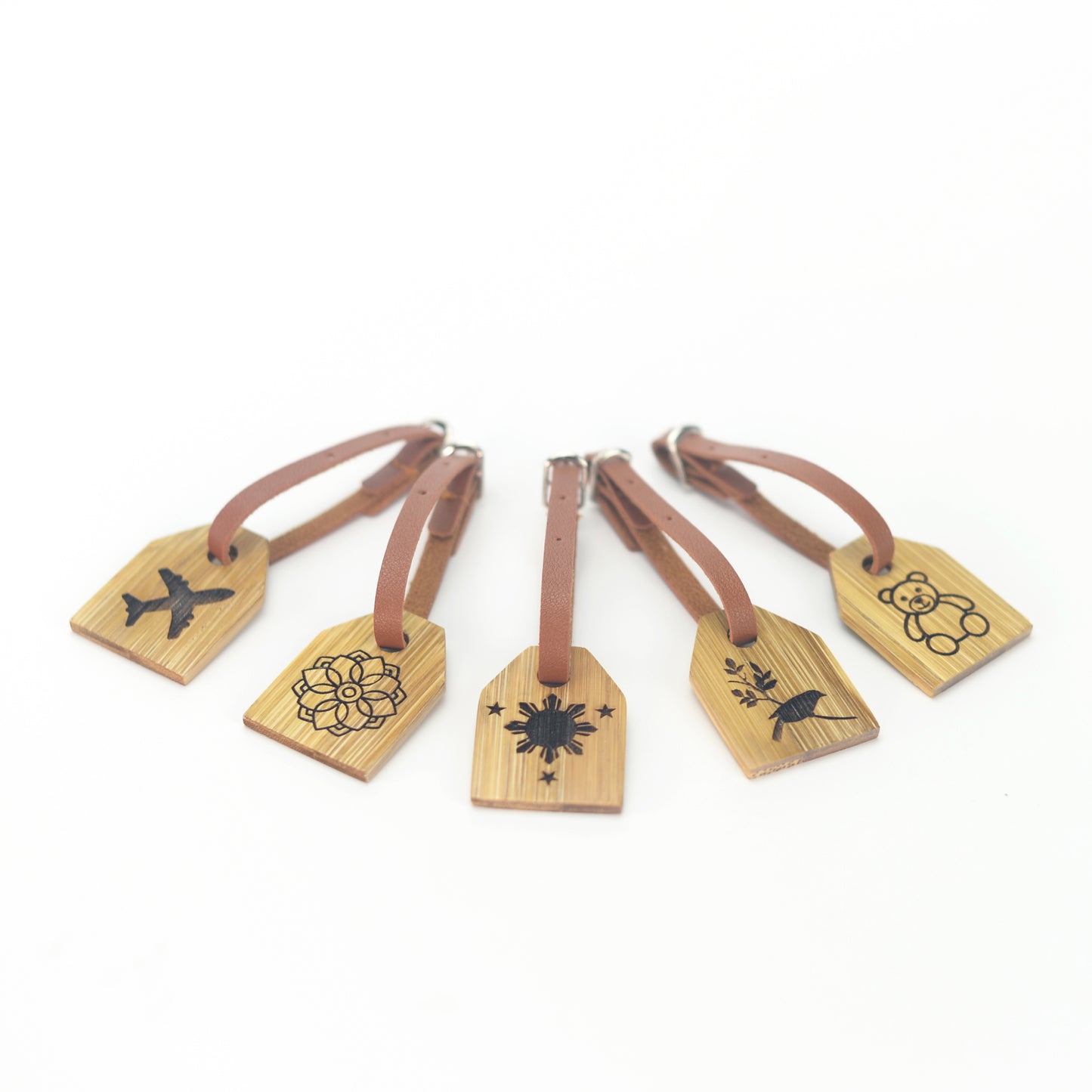 BAG TAGS WITH LEATHER